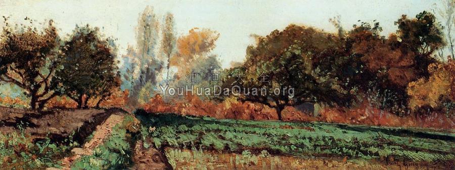 Fields and Trees, Autumn Study - 保罗·卡米尔·吉谷